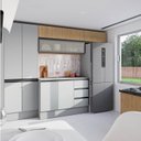 Ver imagem 3 de Cozinha Modulada 5 Peças 3 Aéreos 1 Balcão 1 Paneleiro Nara CabeCasa MadeiraOriginals