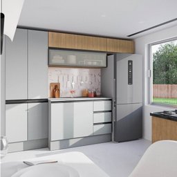 Cozinha Modulada 5 Peças 3 Aéreos 1 Balcão 1 Paneleiro Nara Cabecasa Madeiramadeira - 2