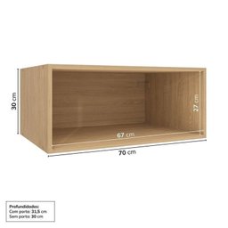 Cozinha Modulada 5 Peças 3 Aéreos 1 Balcão 1 Paneleiro Nara Cabecasa Madeiramadeira - 7