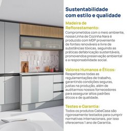 Cozinha Modulada 5 Peças 3 Aéreos 1 Balcão 1 Paneleiro Nara Cabecasa Madeiramadeira - 18