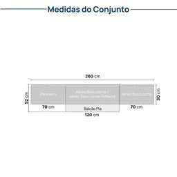 Cozinha Modulada 5 Peças 3 Aéreos 1 Balcão 1 Paneleiro Nara Cabecasa Madeiramadeira - 6