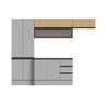 Cozinha Modulada 5 Peças 3 Aéreos 1 Balcão 1 Paneleiro Nara CabeCasa MadeiraOriginals - 4