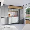 Ver imagem 2 de Cozinha Modulada 5 Peças 3 Aéreos 1 Balcão 1 Paneleiro Nara CabeCasa MadeiraOriginals