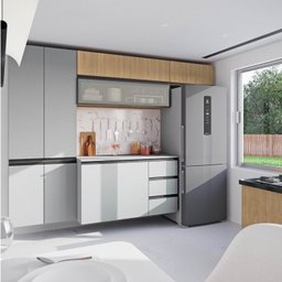 Cozinha Modulada 5 Peças 3 Aéreos 1 Balcão 1 Paneleiro Nara Cabecasa Madeiramadeira - 1