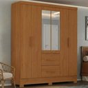Ver imagem 2 de Guarda Roupa Casal 6 Portas com Espelho Primor 181 cm Cinamomo Zanz