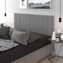 Ver imagem 1 de Cabeceira Para Cama Casal Tulipa 1,60 Estofada Suede Cinza - Rede Móveis
