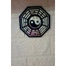 Quadro Feng Shui Baguá Espelhado Talismãs Ying Yang Preto - 3