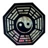 Quadro Feng Shui Baguá Espelhado Talismãs Ying Yang Preto - 1