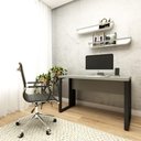 Ver imagem 1 de Escrivaninha para Estudos 120cm X 60cm Pés Metal F5 Office