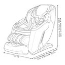 Ver imagem 4 de Poltrona Elétrica 3d Stark com Massagem Aquecimento Bivolt Reclinação Gravidade Zero Controle Lcd To