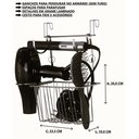 Ver imagem 2 de Organizador Banheiro Porta Secador de Cabelo Suporte Cromado Chapinha e Escova