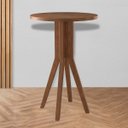 Ver imagem 4 de Kit Bar Bistrô Mesa Retrô 4 Banquetas Alta X Madri Madeira Maciça Pinhão Suede Preto - CCS