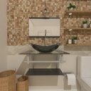 Ver imagem 2 de GABINETE DE VIDRO 40CM AC COM CUBA OVAL GRAFITE