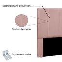 Ver imagem 3 de Cabeceira Casal 1,40m Ravenna Veludo - Pallazio - Rosa