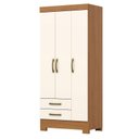 Ver imagem 2 de Guarda Roupa Sensi 03 Portas e 02 Gavetas com Pés Be16 com Armário Multiuso 2 Portas 3 Prateleiras C