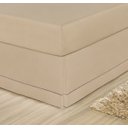 Ver imagem 1 de Saia Cama Box Baú Casal King Ponto Palito Percal Algodão - Caqui