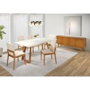 Ver imagem 3 de Mesa de Jantar Bella com Vidro Canto Garrafa Mmj-as As-castanho Claro/branco Laca 2,00m