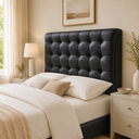 Ver imagem 2 de Cabeceira Ana Estofada Corino Modena p/ Cama Box Casal King 195cm Quarto