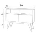 Ver imagem 3 de Aparador 2 Portas 2 Prateleiras Viena
