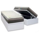 Ver imagem 1 de Cama Box Baú Solteiro: Colchão Molas Ensacadas Luckspuma MasterPocket Aspen One Side + Base CRC Cour