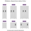 Ver imagem 6 de Guarda-roupa Infantil 92cm com Vidro 3 Portas e 2 Gavetas Fofura Multimóveis Mp4482 Branco Branco