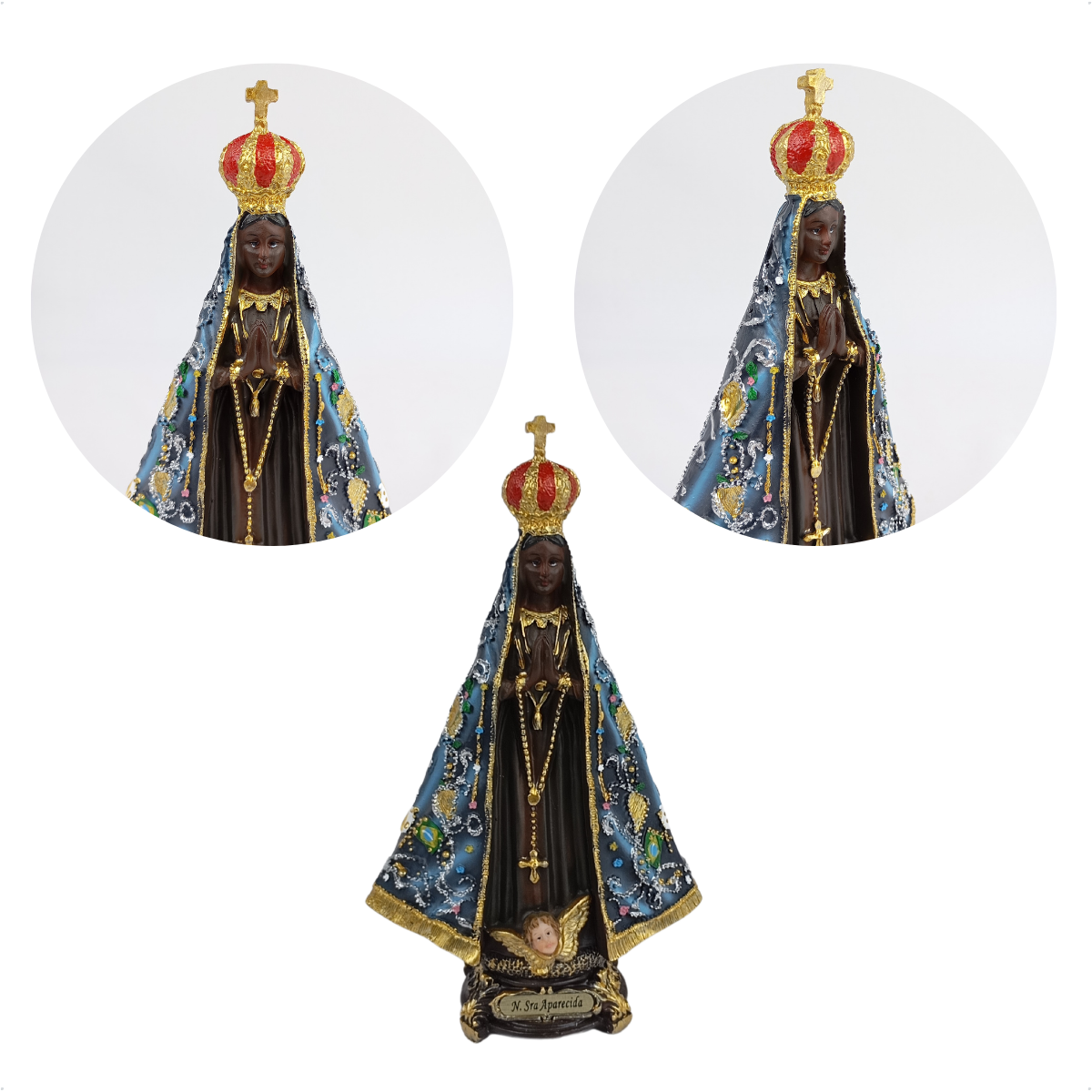 Nossa Senhora Aparecida em Resina Premium 35 Cm - 3