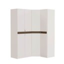 Ver imagem 3 de Guarda Roupa Planejado de Canto Obliquo 4 Portas Corino 3 Peças Hera CabeCasa MadeiraOriginals Cream