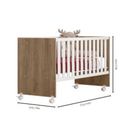 Ver imagem 3 de Jogo de Quarto Infantil Guardo Roupa Cômoda e Berço Doce Sonho Qmovi:Branco/Freijo