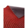 Tapete Capacho Poliester Canelado Base Emborrachado 2x1Mts: Vermelho Escuro - 2