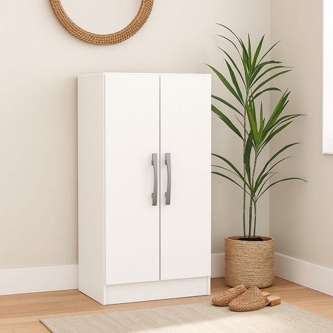 Sapateira 2 Portas e 3 Prateleiras Monaco Branco