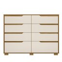 Ver imagem 1 de Comoda Georgia Quarto com 8 Gavetas Freijo/off White