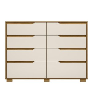 Comoda Georgia Quarto com 8 Gavetas Freijo/off White