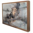 Ver imagem 1 de Quadro Decorativo Caixa Alta com Vidro Abstrato Mármore Elegance TaColado Moldura Madeira 90 x 60cm