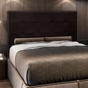 Ver imagem 4 de Cabeceira Cama Box Casal 160cm Safira Sintético I02 Marrom