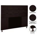Ver imagem 3 de Cabeceira Cama Box Casal 160cm Safira Sintético I02 Marrom