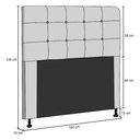 Ver imagem 2 de Cabeceira Cama Box Casal 160cm Safira Sintético I02 Marrom