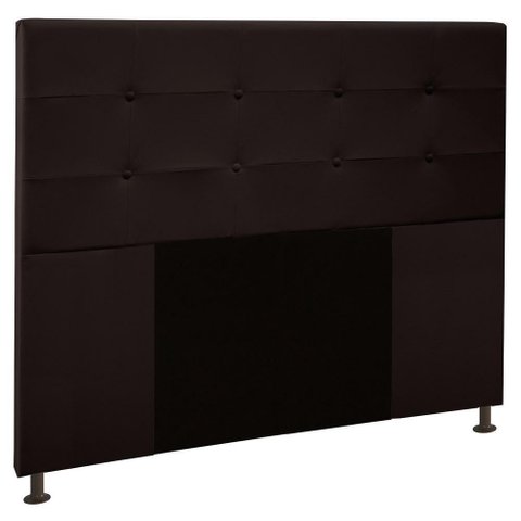 Cabeceira Cama Box Casal 160cm Safira Sintético I02 Marrom