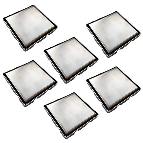 Ralo Oculto Invisivel 15x15 Anti Odor Inox Kit 6 Uni Box Banheiro Lavabo Cozinha Varanda Lavanderia 