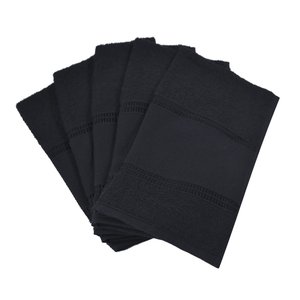 Kit 24 Toalha Lavabo Rekint Perfeito Estilo Preto