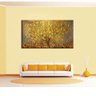 Pintada à mão, grande paleta de pinturas 3d, faca, árvore de ouro, moderna, pintura a óleo de paisag - 6