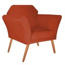 Ver imagem 2 de Poltrona Decorativa Marcela Suede Laranja