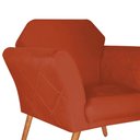 Ver imagem 3 de Poltrona Decorativa Marcela Suede Laranja