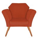 Ver imagem 1 de Poltrona Decorativa Marcela Suede Laranja
