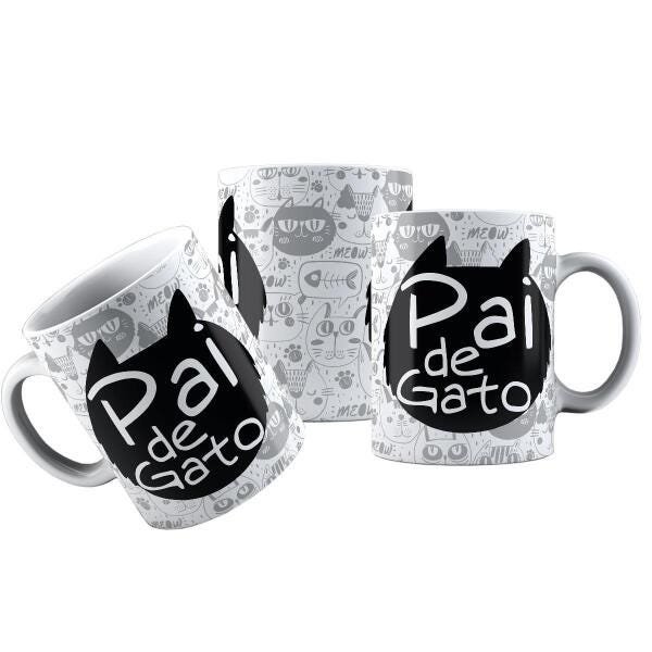 Kit Pai De Gato Engraçado Caneca + Quadro + Mousepad - 2