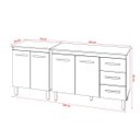 Ver imagem 6 de Balcão para Microondas ou Forno e Armário Bruna 118 Cm Cozinha Gabinete Savana Preto com Tampo Tampã