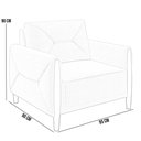 Ver mais imagens de Kit Sofá 03 Lugares Sala Estar 220cm Com Poltrona Berilo Pés De Madeira M03 Veludo Cinza - Lyam