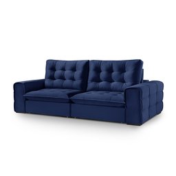 Sofá Retrátil e Reclinável Galliano 2,10m - Fortbello Estofados:azul - 3