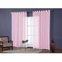 Ver imagem 1 de cortina para sala em tecido voal liso rose 5,00x2,80