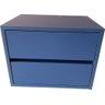 1 Mesa de Cabeceira com 2 Gavetas Azul Sirena 100% Mdf 40cm - 2
