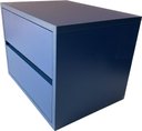 Ver imagem 3 de 1 Mesa de Cabeceira com 2 Gavetas Azul Sirena 100% Mdf 40cm